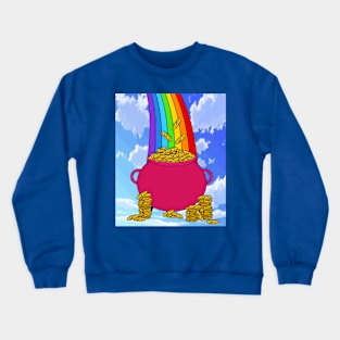 Rainbow With Boiler Pot Full Of Gold Crewneck Sweatshirt